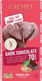 Tabulková čokoláda Cachet - Hořká 70%, 180 G