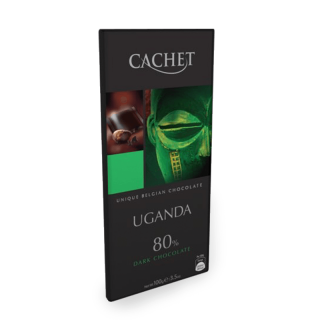 Tabulková čokoláda Cachet - Uganda 80% hořká, 100 G
