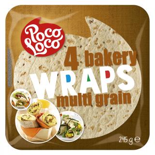 Tortilla placky Poco Loco pšeničné - Vícezrnné 25 cm, 6 KG (karton)