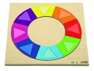 Dřevěné vkládací puzzle duhový kruh Rolf Rainbow circle
