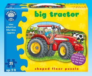 Traktor - kartónové puzzle 25 dílků, 62 x 41 cm