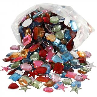 Velký set barevných kamínků k dalšímu kreativnímu tvoření, 800 kusů