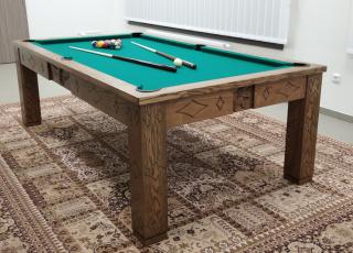 Vyřezávaný kulečník billiard Lion  (originální vyřezávaný kulečník)