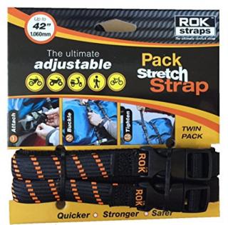 Popruho-gumicuk ROKstraps Pack - 1060 mm Černá s oranžovým proužkem