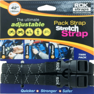 Popruho-gumicuk ROKstraps Pack - 1060 mm Černá s reflexním proužkem