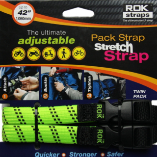 Popruho-gumicuk ROKstraps Pack - 1060 mm Zelená s černým proužkem