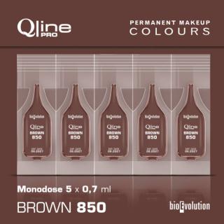 BROWN 850 tmavě hnědá teplá  5x0,7ml