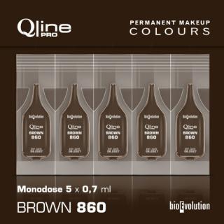 BROWN 860 černohnědá grafitová 5x0,7ml