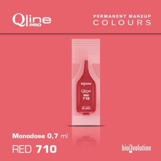 RED 710 teplá pudrově jemná červená  0,7 ml