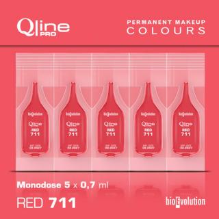 RED 711 teplá broskvově červená 5x0,7ml