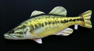 Dárek pro rybáře - Polštář ryba - Okoun Bass 67cm