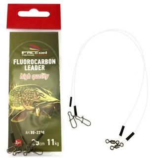 Falcon Fluorocarbon Leader 25cm - 2 ks Nosnost 11 kg