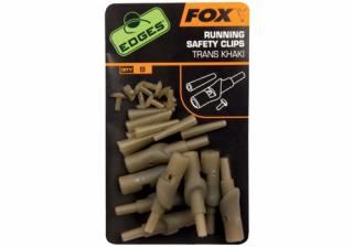 Fox Edges Running Safety Clips Trans Khaki 8ks