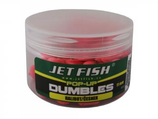 Jet Fish Fluoro pop-up dumbles 11mm : halibut / česnek