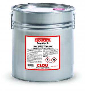 Barevný krycí lak CLOUCRYL, RAL 9010 čistě bílý, 5 l (CLOUCRYL RAL 9010 5,0 bílá Decklack)