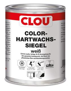 Color-Hartwachs-Siegel, bílý tvrdý vosk na nábytek a schody 1,0 l (bílý tekutý barevný tvrdý vosk na nábytek pro stříkání a válečkování, 1,0 l)