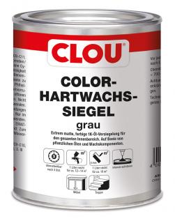 Color-Hartwachs-Siegel, šedý barevný tvrdý vosk na nábytek a schody 1,0 l (šedý tekutý barevný tvrdý vosk na nábytek pro stříkání a válečkování, 1,0 l)