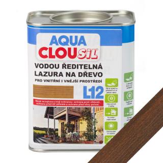 Hnědá - lazura na dřevo L12 vodou ředitelná, 2,5 l (L12 AQUA CLOUsil lazura na dřevo 2500 ml - hnědá)