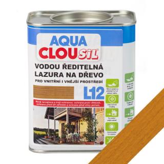 Kaštan - lazura na dřevo L12 vodou ředitelná, 2,5 l (L12 AQUA CLOUsil lazura na dřevo 2500 ml - kaštan)