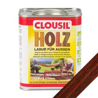 Mahagon - rozpouštědlová lazura na dřevo CLOUsil 0,75 l (Lazura na dřevo mahagon CLOUsil 750 ml)