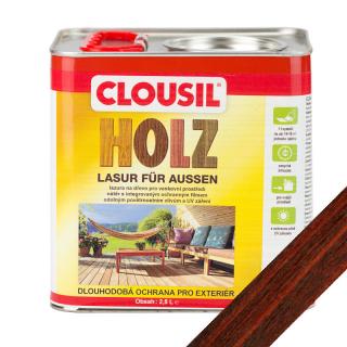 Mahagon - rozpouštědlová lazura na dřevo CLOUsil 2,5 l (Lazura na dřevo mahagon CLOUsil 2500 ml)