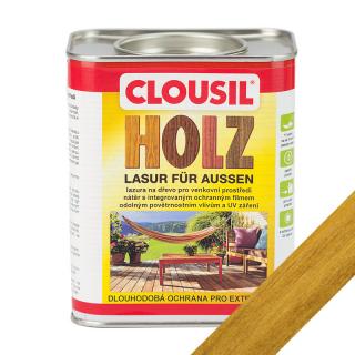 Ořech - rozpouštědlová lazura na dřevo CLOUsil 0,75 l (Lazura na dřevo ořech CLOUsil 750 ml)