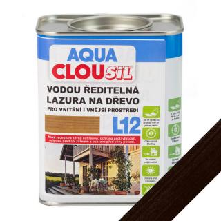 Palisandr - lazura na dřevo L12 vodou ředitelná, 2,5 l (L12 AQUA CLOUsil lazura na dřevo 2500 ml - palisandr)