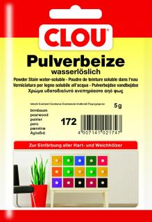 Práškové mořidlo do vody CLOU, 1 sáček - 5g, 172 hrušeň (Wasserbeize 172 hrušeň, 1 sáček)