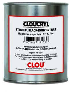 Strukturový koncentrát CLOUCRYL 500 ml, hrubé kruhové zrno (CC Strukt.Konz.Rundkorn.sf 0,5 hrube kruhove zrno)