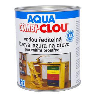 Tmavě ořech. hnědá - lazura na dřevo L17 laková, vodou ředitelná, 375ml (Laková lazura na dřevo L17 vodou ředitelná,0,375l, tm. ořech. hnědá)