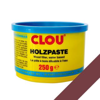 Tmel na dřevo CLOU Holzpaste Dub tmavý, 250g, vodou ředitelný (CLOU Holzpaste w.eiche dk,dub tmavý tmel 0.25 kg)