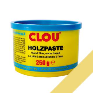 Tmel na dřevo CLOU Holzpaste Natur, 250g, vodou ředitelný (CLOU Holzpaste w.natur tmel, přírodní světlá dřeva 0.25 kg)