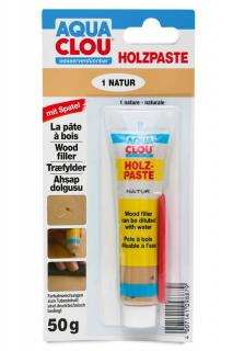 Tmel na dřevo CLOU Holzpaste, tuba 60g, vodou ředitelný, přírodní natur (Holzpaste w.tuba natur  tmel  60 g)