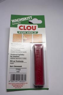 Voskový tmel CLOU Wachskitt, blistr, 7703 Červený (Wachskitt 7,5 cm 7703 blistr červený)