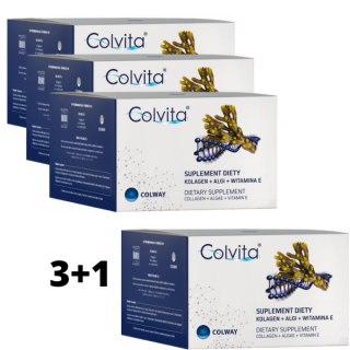 COLVITA 120 Kapslí 3+1 ZDARMA - Kolagenové Kapsle Mládí - Regenerace Kloubů, Svalů, Kůže, Cev
