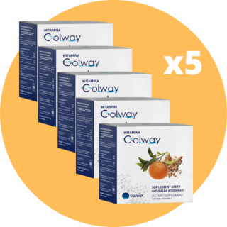 Sada 5x Vitamín C-olway - 100% Přírodní Forma Vitamínu C