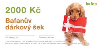 Bafanův elektronický dárkový šek 2000 Kč