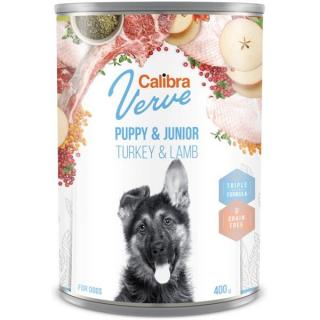 Calibra Dog Verve konzerva GF Junior Turkey & Lamb 400 g