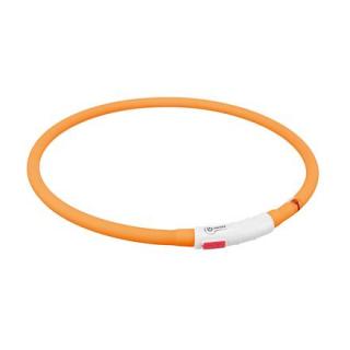 Flash USB svítící obojek XS-XL 70 cm / 10 mm, - oranžová (RP 2,10 Kč)