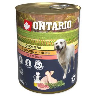 Konzerva ONTARIO Chicken Pate Flavoured with Herbs - 800 g