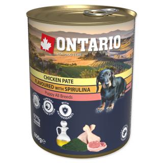 Konzerva ONTARIO Puppy Chicken Pate Flavoured With Spirulina And Salmon Oil - 800 g