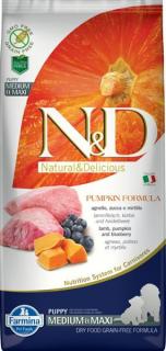 N&D Grain Free Dog Puppy M/L Pumpkin Lamb & Blueberry 12 kg