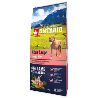 ONTARIO Dog Adult Large Lamb & Rice & Turkey - 12 kg