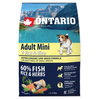 ONTARIO Dog Adult Mini Fish & Rice - 2,25 kg