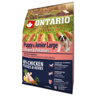 ONTARIO Puppy & Junior Large Chicken & Potatoes & Herbs - 2,25 kg