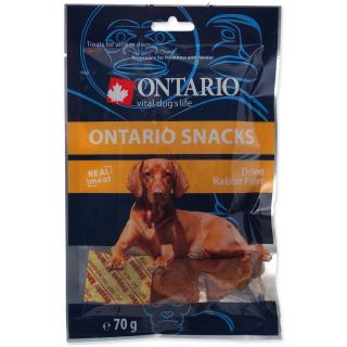 Snack ONTARIO Dog Dry Rabbit Fillet - 70 g