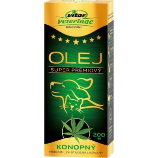 Vitar veterinae konopný olej 200 ml