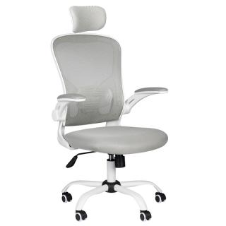 Kancelárska stolička MAX COMFORT 73H bielo-šedá - OUTLET