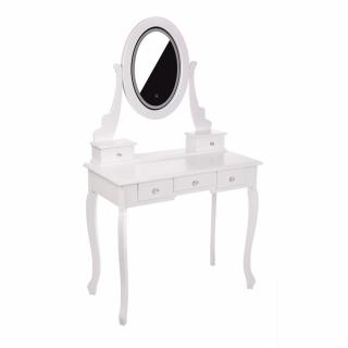 Toaletný stôl so zrkadlom a taburetom