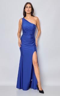 Asymetrické dlouhé šaty královsky modré Velikost: L